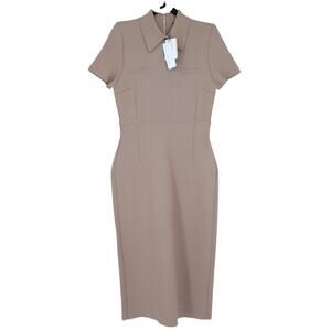 Scanlan Theodore | Dresses | Scanlan Theodore Crepe Knit Mini Button Dress  Black Black M | Poshmark